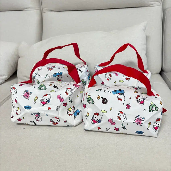 [BUNJANG] White Kitty Pouch Bag / 새상품 화이트 키티 파우치 보조가방