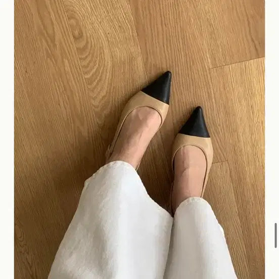 [BUNJANG] Gray Room Colorblock Slingback Heels (3cm, Size 245) / 그레이룸 배색 슬링백 3cm 245