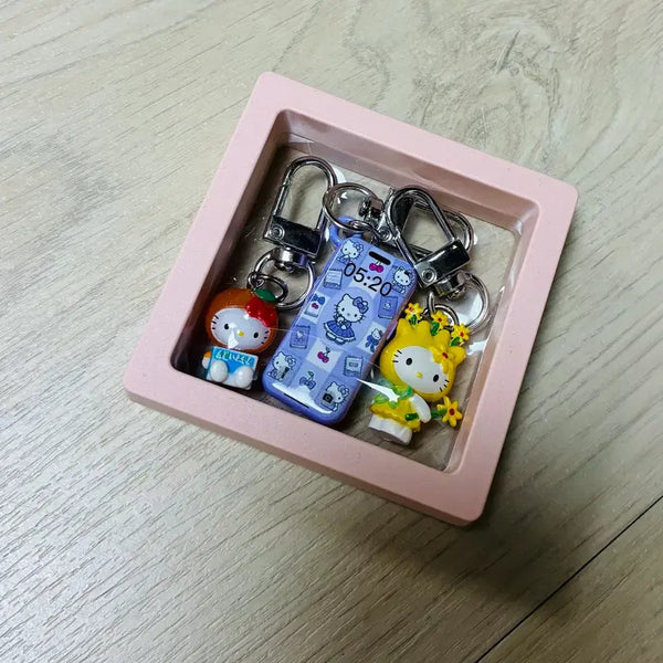 [BUNJANG] Hello Kitty Mini Figure Keychain & Case Set / 헬로키티 미니 피규어 핸드폰 키링 케이스 세트