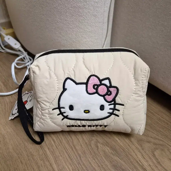 [BUNJANG] Hello Kitty Quilting Pouch Ivory / 헬로키티 퀼팅 파우치 아이보리색