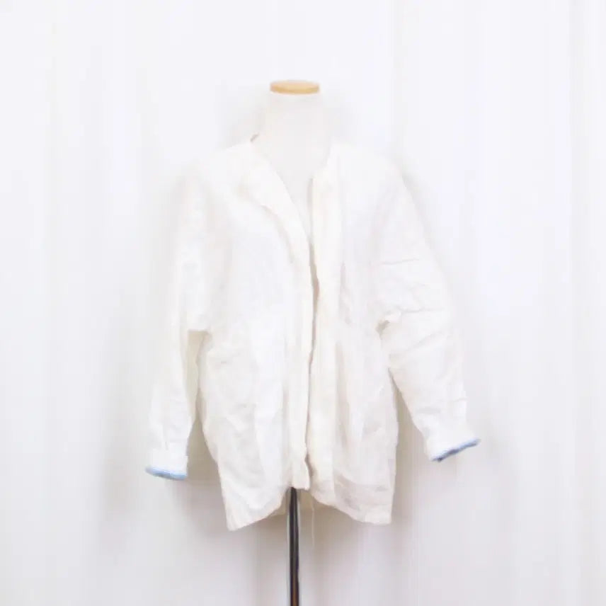 [BUNJANG] LeShop Premium 100% Linen Jacket Blazer - White, Oversized Fit / [정품] 르샵 여성 프리미엄 린넨 100% 자켓 블레이저 (F) 상상샵