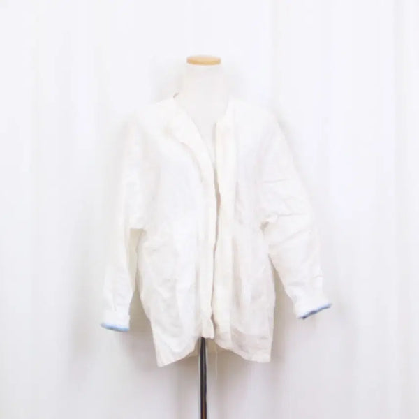 [BUNJANG] LeShop Premium 100% Linen Jacket Blazer - White, Oversized Fit / [정품] 르샵 여성 프리미엄 린넨 100% 자켓 블레이저 (F) 상상샵