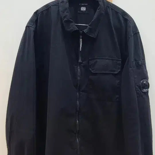 [BUNJANG] CP Company Black Gabardine Overshirt / [2227]CP컴퍼니 블랙 개버딘 오버셔츠 100~105