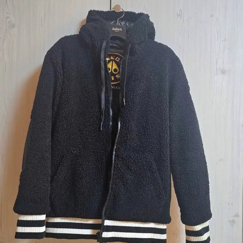 [BUNJANG] Moose Knuckles Duson Fleece Hoodie Zip-up Black / 무스너클 듀슨  후리스 양털 후드집업 블랙 100