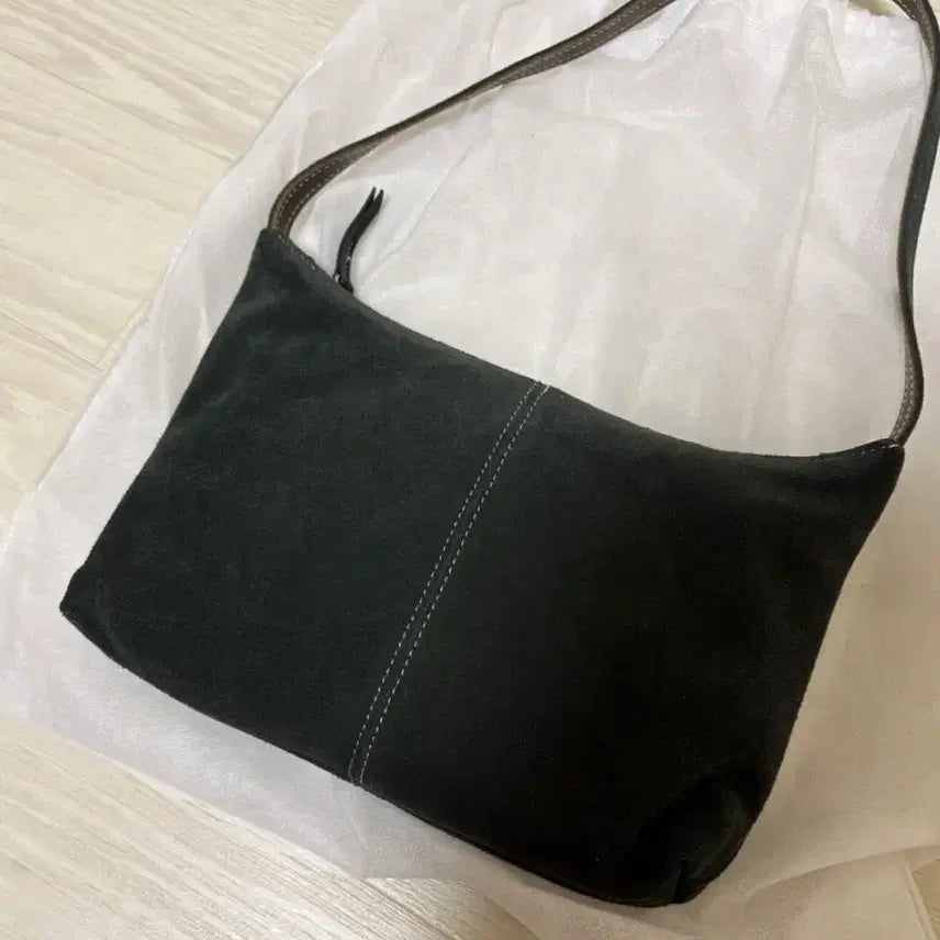 [BUNJANG] Suede Bag (Green) / 소가죽 스웨이드백(그린)