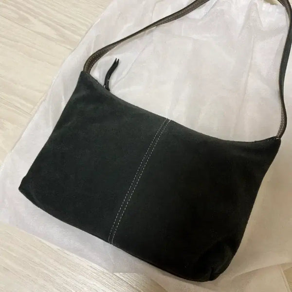 [BUNJANG] Suede Bag (Green) / 소가죽 스웨이드백(그린)