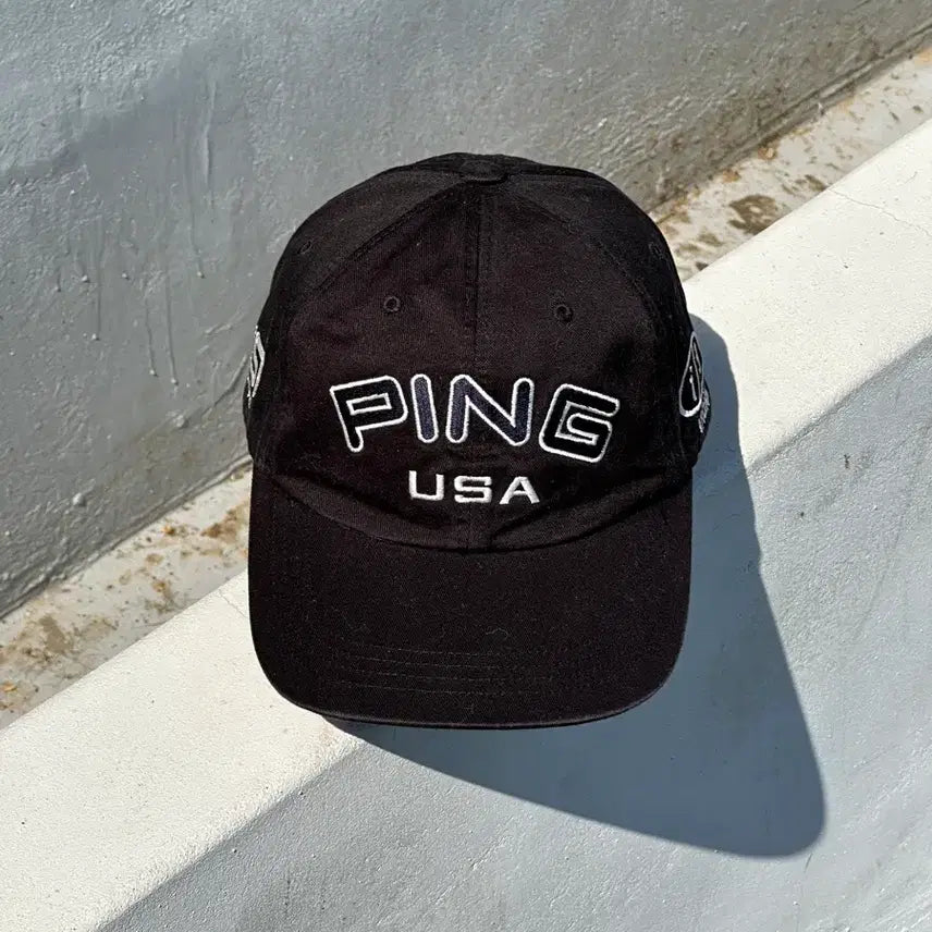 [BUNJANG] PING Black Ball Cap Hat / [F] PING 핑 블랙 볼캡 모자