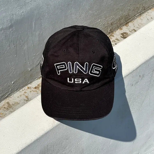 [BUNJANG] PING Black Ball Cap Hat / [F] PING 핑 블랙 볼캡 모자
