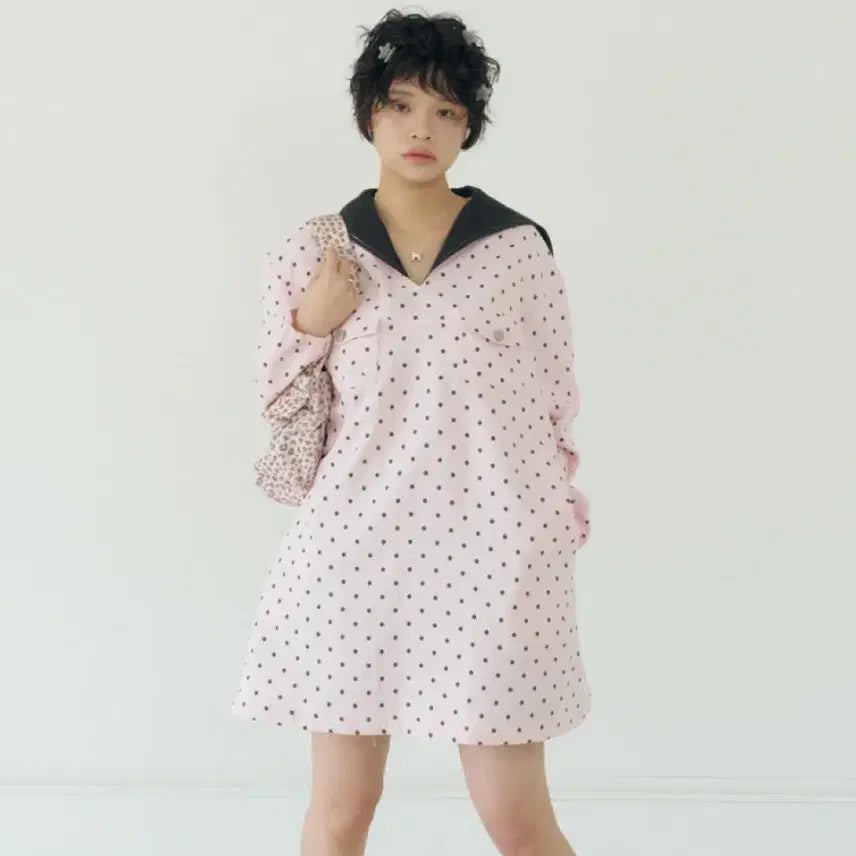 [BUNJANG] SHAKIRA POLKA STAR PATCH SAILOR DRESS / 샤키리 POLKA STAR PATCH SAILOR DRESS 판매합니다