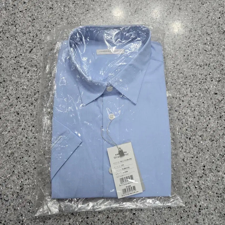 [BUNJANG] Comodo Square Short-Sleeve Shirt Sky Blue Size 110 / 코모도 스퀘어 반팔 셔츠 하늘색 110호