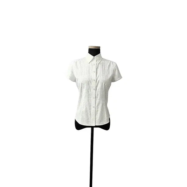 [BUNJANG] Burberry Half Sleeve Shirt White XS / 버버리 하프슬리브리스셔츠