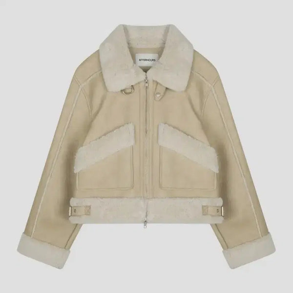 [BUNJANG] Afterhours Shearling Jacket Ivory / 새제품))애프터아워즈 무스탕 자켓 아이보리
