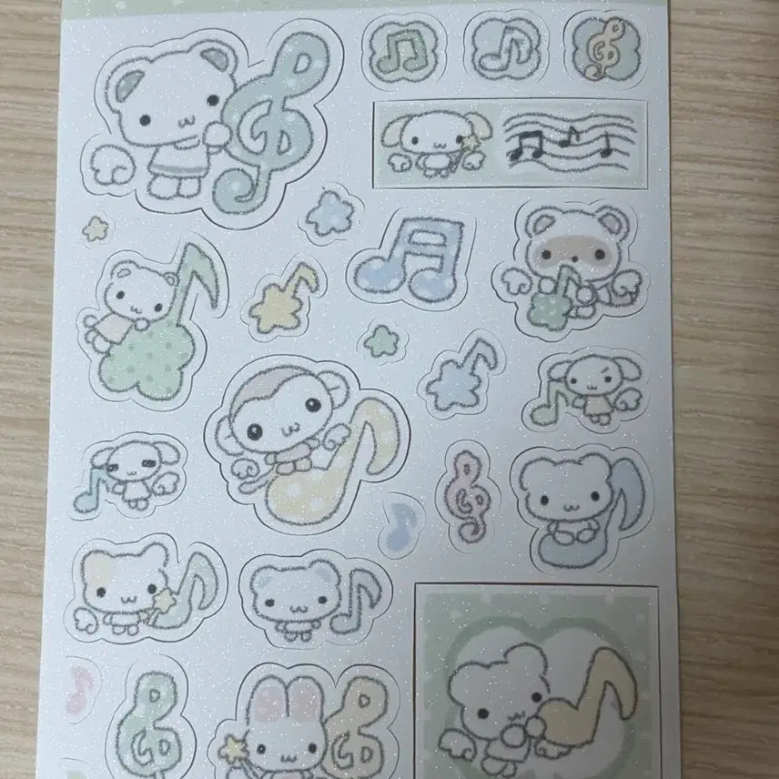 [BUNJANG] Hinakuu Musical Note Sticker - Light Green / 히나쿠우 음표 스티커 판매
