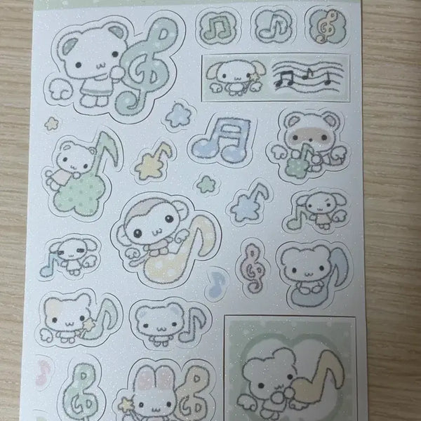 [BUNJANG] Hinakuu Musical Note Sticker - Light Green / 히나쿠우 음표 스티커 판매