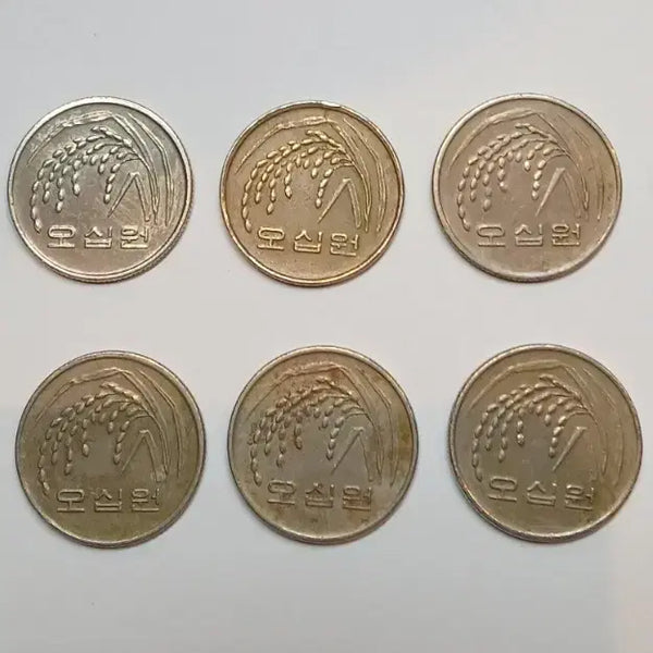 [BUNJANG] 1993 Vintage 50 Won Coin Bundle Set (10 pcs) / 1993년 빈티지50원 10개일괄
