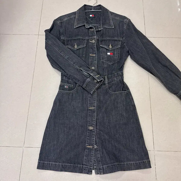 [BUNJANG] Tommy Jeans Mini Shirt Dress (T32EOWOP01TWL11BZ) / 타미진스 미니 셔츠 드레스 (T32EOWOP01TWL11BZ)