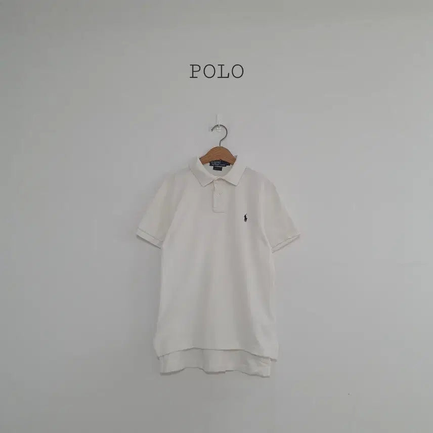 [BUNJANG] Polo Ralph Lauren Terry Cotton White Short Sleeve Polo Shirt / 세일)No.26051217 폴로 랄프로렌 테리코튼 화이트 반팔 폴로티