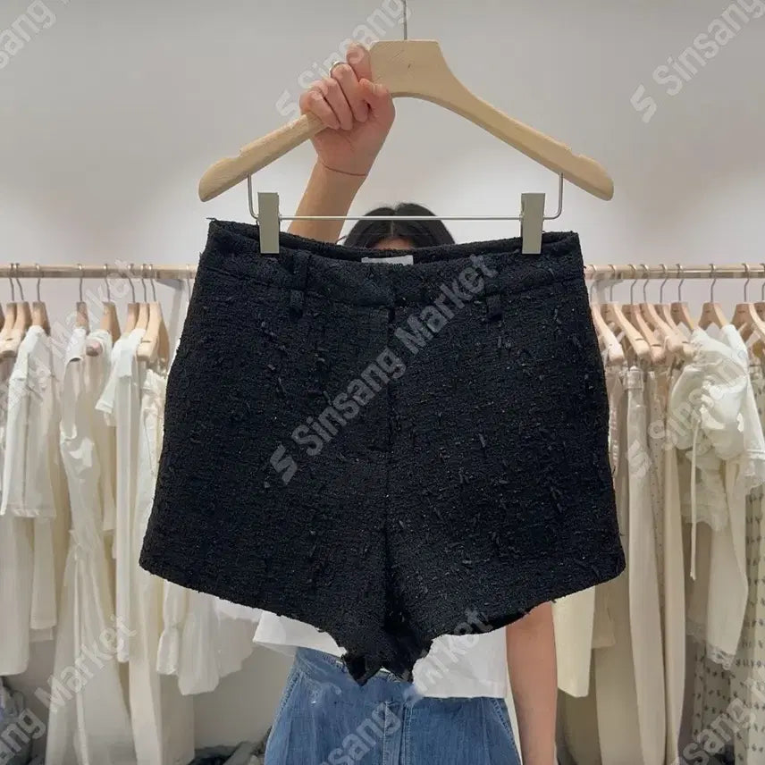 [BUNJANG] Black Tweed Shorts (M) / 트위드 쇼츠(새상품)