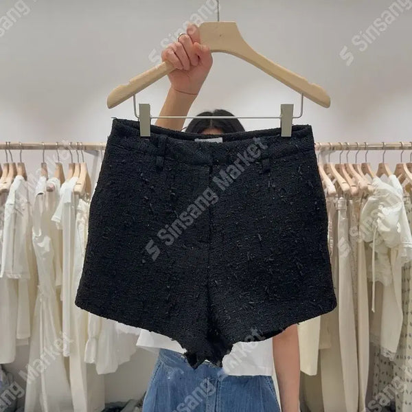 [BUNJANG] Black Tweed Shorts (M) / 트위드 쇼츠(새상품)
