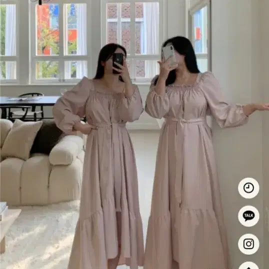 [BUNJANG] Flat Pair Long Dress / 교신 플랫퍼 원피스 (하객룩 피로연 돌잔치 임부복 휴양지 상견례 브라이덜