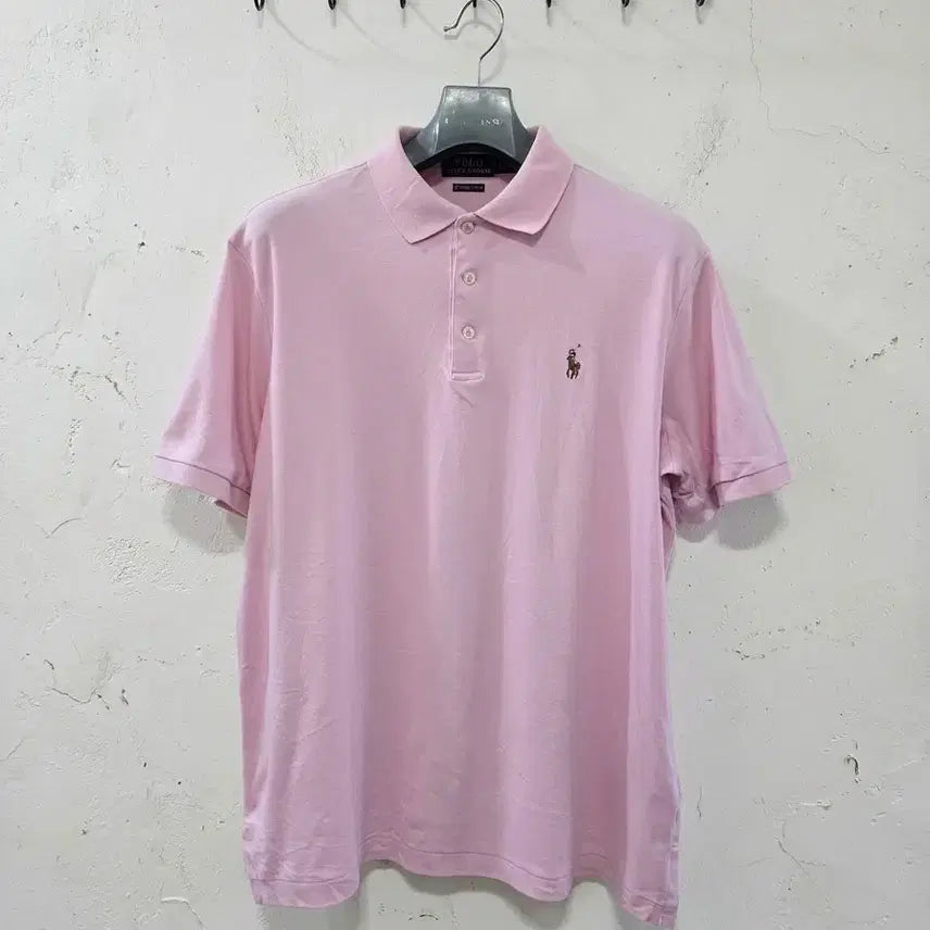 [BUNJANG] Polo Ralph Lauren Pink Classic Fit T-Shirt Size S / 폴로 랄프로렌 핑크 클래식핏 카라티 S
