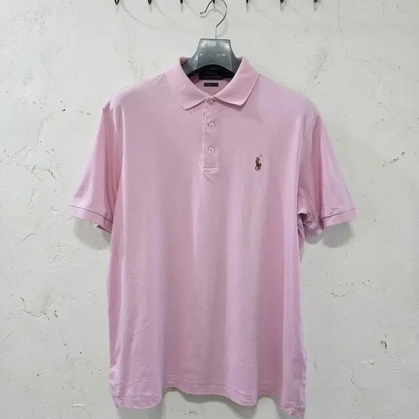 [BUNJANG] Polo Ralph Lauren Pink Classic Fit T-Shirt Size S / 폴로 랄프로렌 핑크 클래식핏 카라티 S