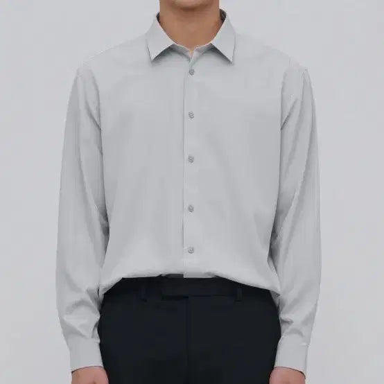 [BUNJANG] Musinsa Standard Relaxed Fit Silky Shirt Light Grey XL / 무신사 스탠다드 릴렉스 핏 실키 셔츠 [라이트 그레이] XL