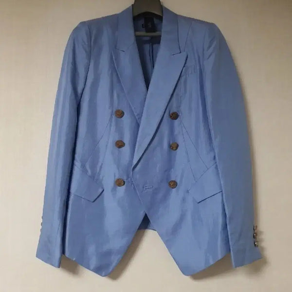 [BUNJANG] IT MICHAA Linen Rayon Blend Double-Button Summer Jacket / IT MICHAA 프렘 바이 잇미샤 여름 마+레이온 재킷 자켓