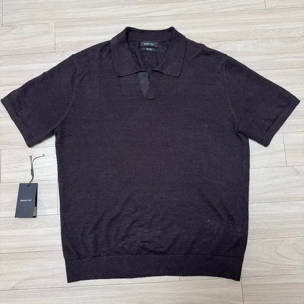 [BUNJANG] Massimo Dutti Linen Knit Polo Shirt (L) / 마시모두띠 반팔 카라티 (L)