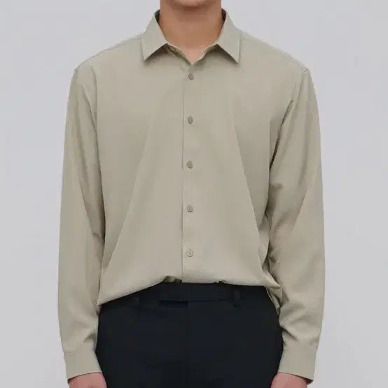 [BUNJANG] Musinsa Standard Relaxed Fit Silky Shirt Light Beige XL / 무신사 스탠다드 릴렉스 핏 실키 셔츠 [라이트 베이지] XL
