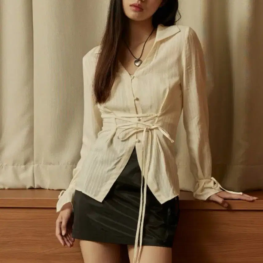 [BUNJANG] AITOB Seoul Corset Blouse / 아이토브 서울 코르셋 블라우스