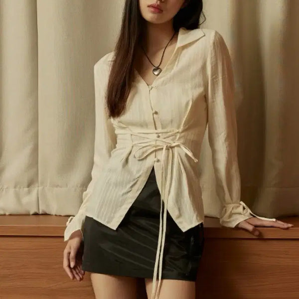 [BUNJANG] AITOB Seoul Corset Blouse / 아이토브 서울 코르셋 블라우스