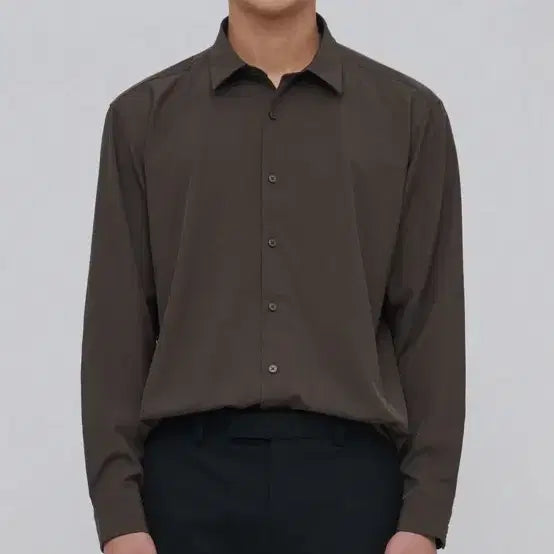 [BUNJANG] Musinsa Standard Relaxed Fit Silky Shirt Dark Brown XL / 무신사 스탠다드 릴렉스 핏 실키 셔츠 [다크 브라운] XL