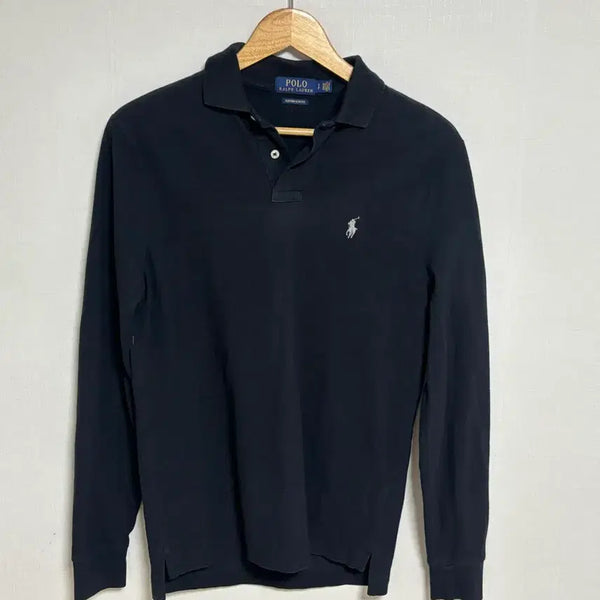 [BUNJANG] Polo Ralph Lauren Custom Slim Fit Black Long Sleeve Polo Shirt S / 폴로 랄프로렌 블랙 커스텀 슬림핏 긴팔 카라티 S