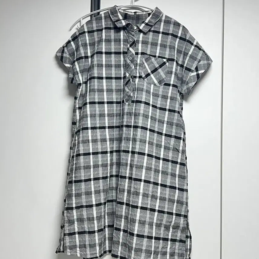 [BUNJANG] Vintage Check Short Sleeve Dress / 빈티지 체크반팔 원피스