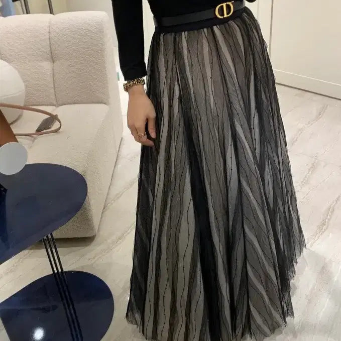 [BUNJANG] Aroun dyeu Shining Shawl Skirt / 어라운드율 샤이닝 샤 스커트