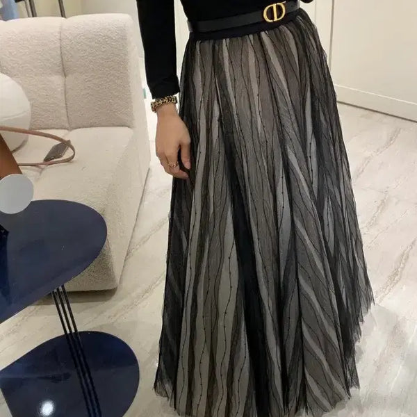 [BUNJANG] Aroun dyeu Shining Shawl Skirt / 어라운드율 샤이닝 샤 스커트