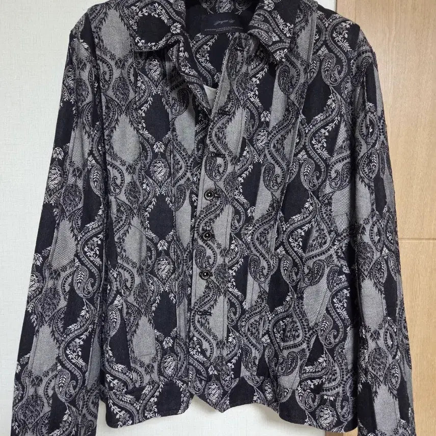 [BUNJANG] Professor Paisley Pleated Jacket Size 46 / 프로페서이 페이즐리 플리츠 자켓 46사이즈