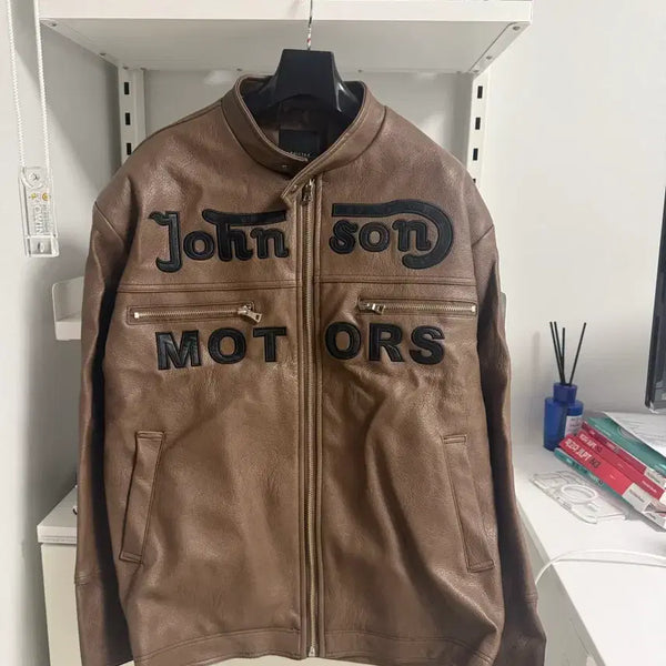 [BUNJANG] Addicted Brown Leather Rider Jacket / addicted(에딕티드)가죽 라이더 자켓_브라운 도매틱