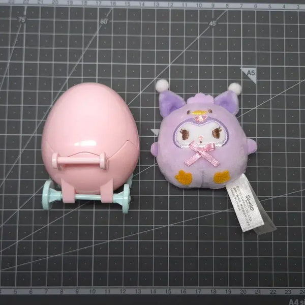 [BUNJANG] Sanrio Baby Chick Mascot & Egg Stroller Set / [산리오] 베이비 병아리 마스코트 & 계란 유모차 세트