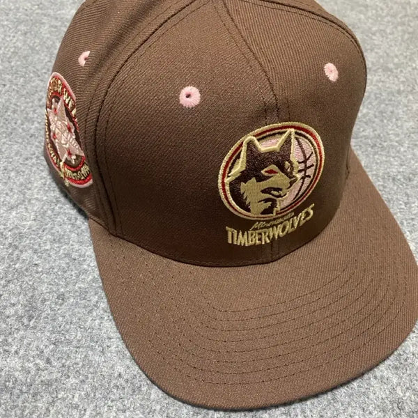 [BUNJANG] Mitchell & Ness Minnesota Timberwolves Brown Ball Cap / MN 미네소타 팀버울브스 브라운 볼캡 모자