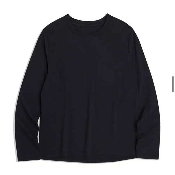 [BUNJANG] Andar Airy Fit Standard Fit Long Sleeve Shirt Black S / 안다르 에어리핏 스탠다드핏 롱슬리브 긴팔 운동복 블랙S