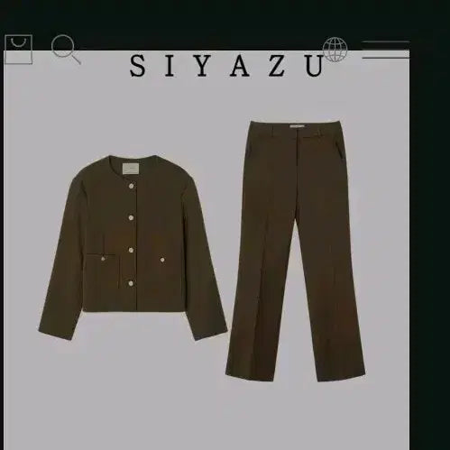 [BUNJANG] SIYAZU Minimal Tweed Suit Set / 시야쥬 SIYAZU 미니멀 트위드 정장 셋업