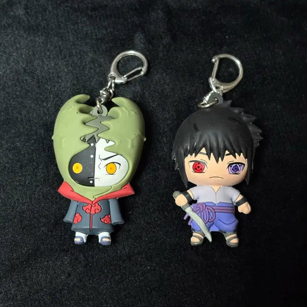 [BUNJANG] Naruto Sasuke Jetz Figure Keychain Set - 3D Backpack Clip Series / 사스케 제츠 피규어 키링 일괄 3D 백클립 시리즈 나루토