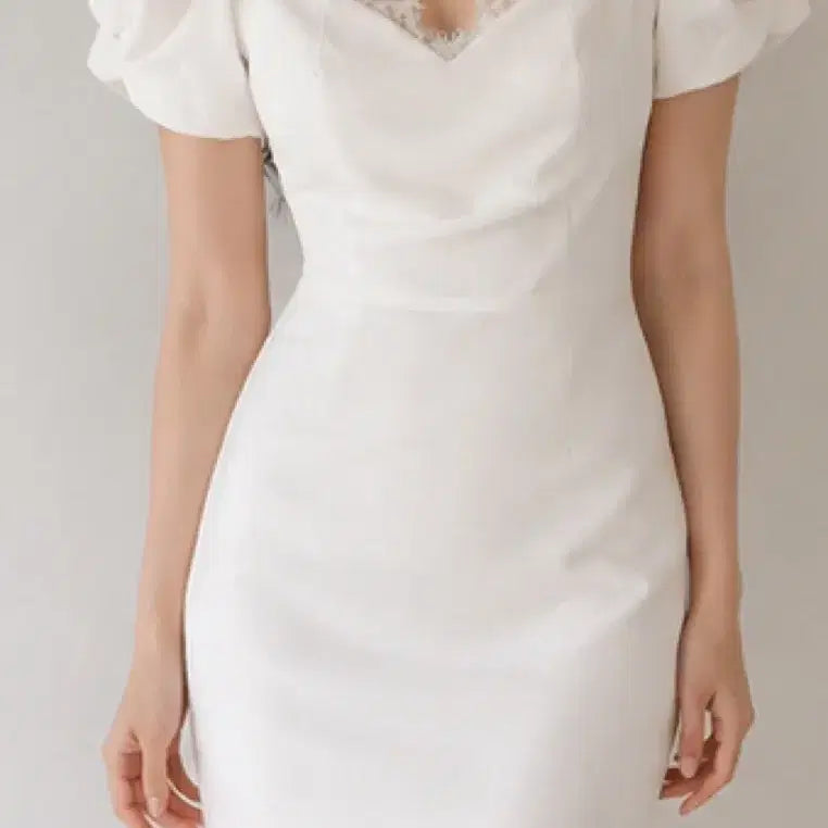[BUNJANG] Off-Shoulder Lace White Dress (Size S) / 거의새옷 셀프웨딩 브라이덜샤워 오프숄더 레이스 화이트 드레스원피스s사이즈