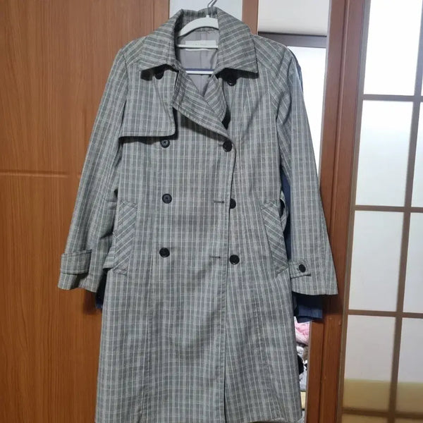 [BUNJANG] The IZ Check Trench Coat / 더아이잗체크 트렌치 코트