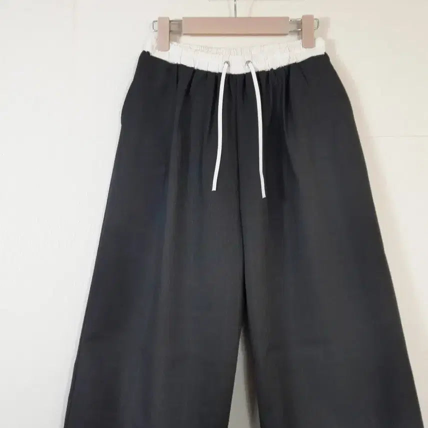[BUNJANG] Color Block Wide Banding Pants / 배색와이드밴딩팬츠