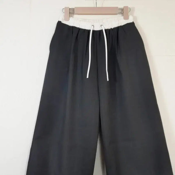 [BUNJANG] Color Block Wide Banding Pants / 배색와이드밴딩팬츠