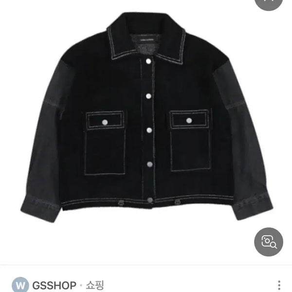 [BUNJANG] Code:Kodez Combine Denim Color-Block Knit Jumper / 코데즈컴바인 데님 배색 니트 점퍼 교신