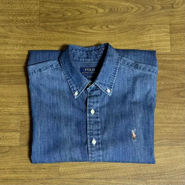 [BUNJANG] Polo Ralph Lauren Custom Slim Fit Denim Shirt Medium / 폴로 커스텀슬림핏 데님 셔츠 M (무신사구매)